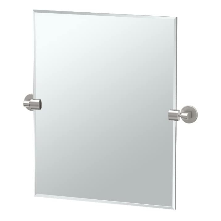 Zone 19-1/2x24" Tilting Frameless Rectangle Mirror in Nickel