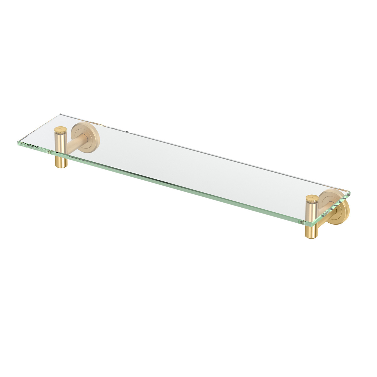 Latitude² 20" Glass Shelf in Brushed Brass
