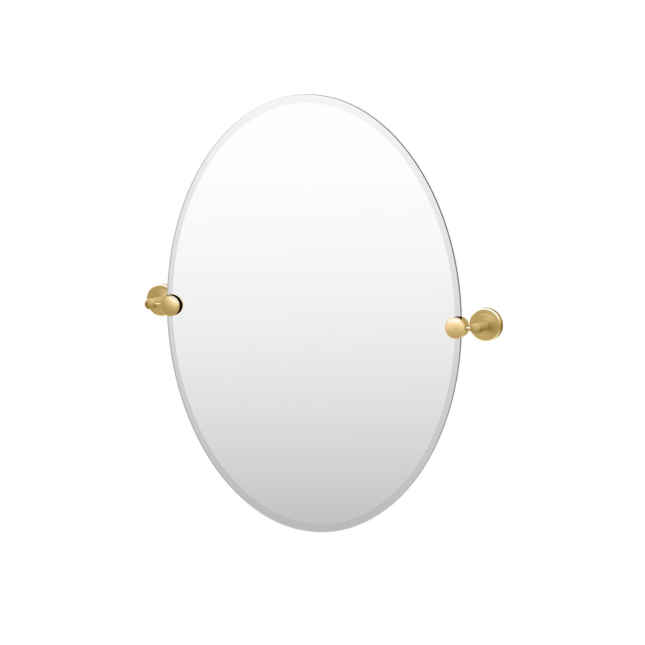 Latitude2 19-1/2x26-1/2" Tilt Frameless Oval Mirror in Brass
