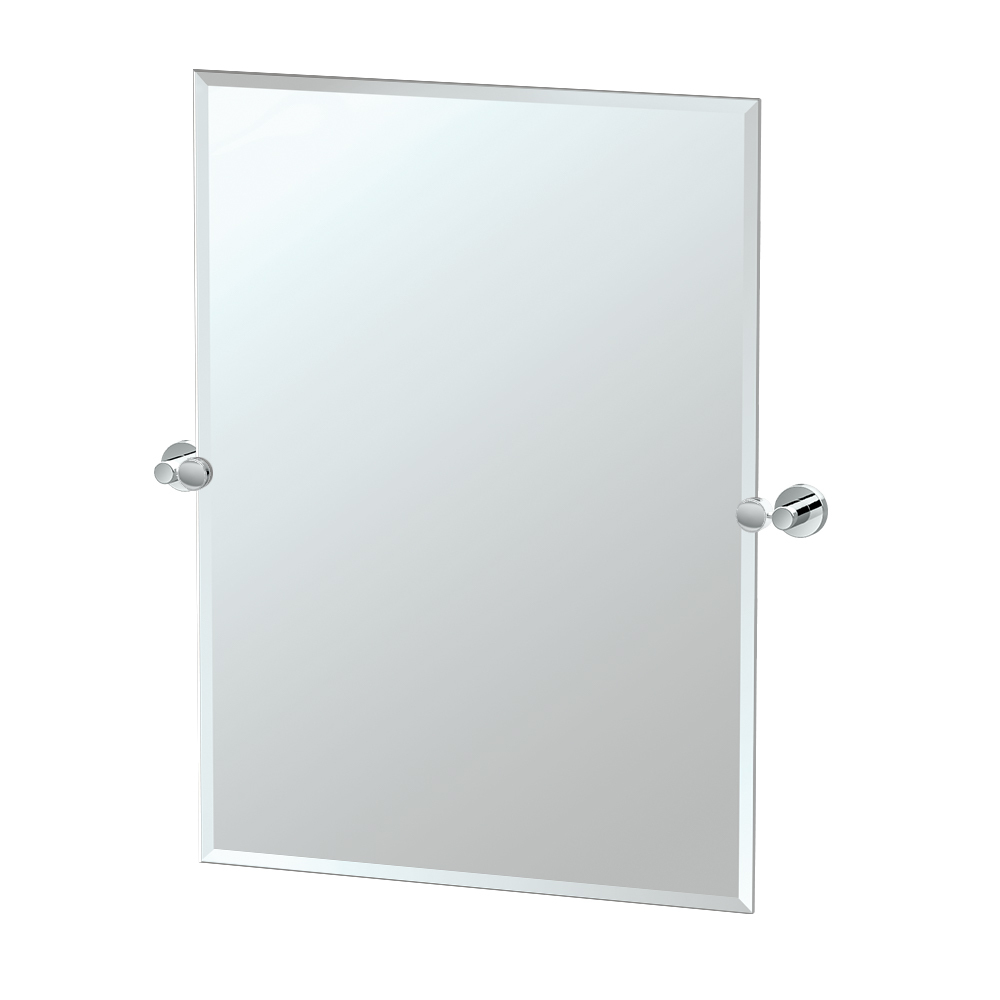 Glam 19-1/2x24" Pivot Frameless Rectangle Mirror in Chrome