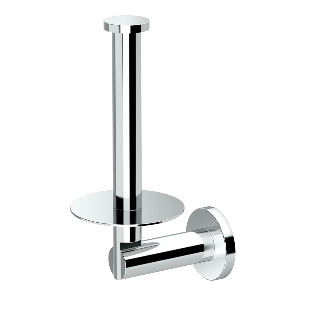 Channel Vertical Toilet Tissue Storage Holder in Chrome