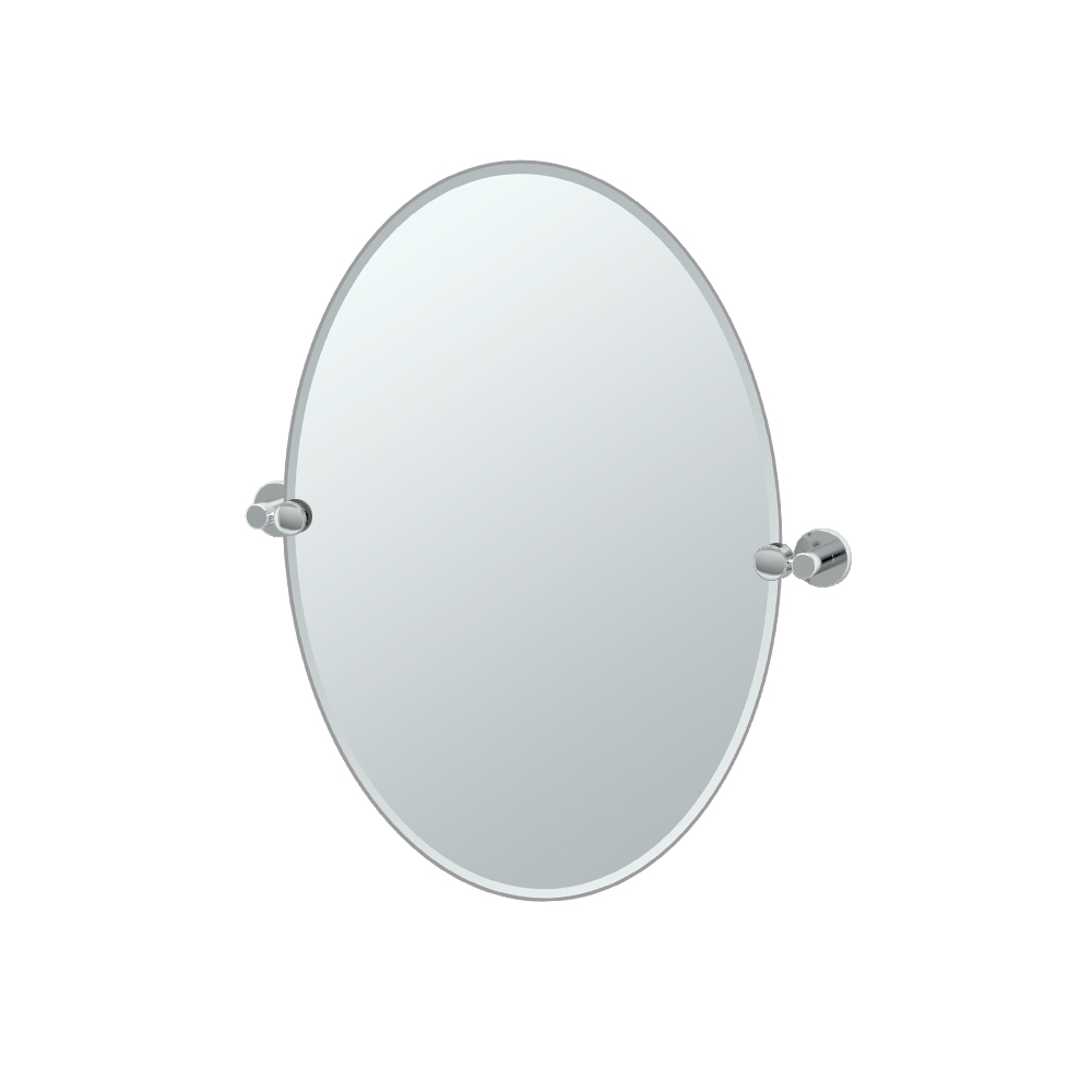 Channel 19-1/2x26-1/2" Tilting Oval Mirror in Chrome