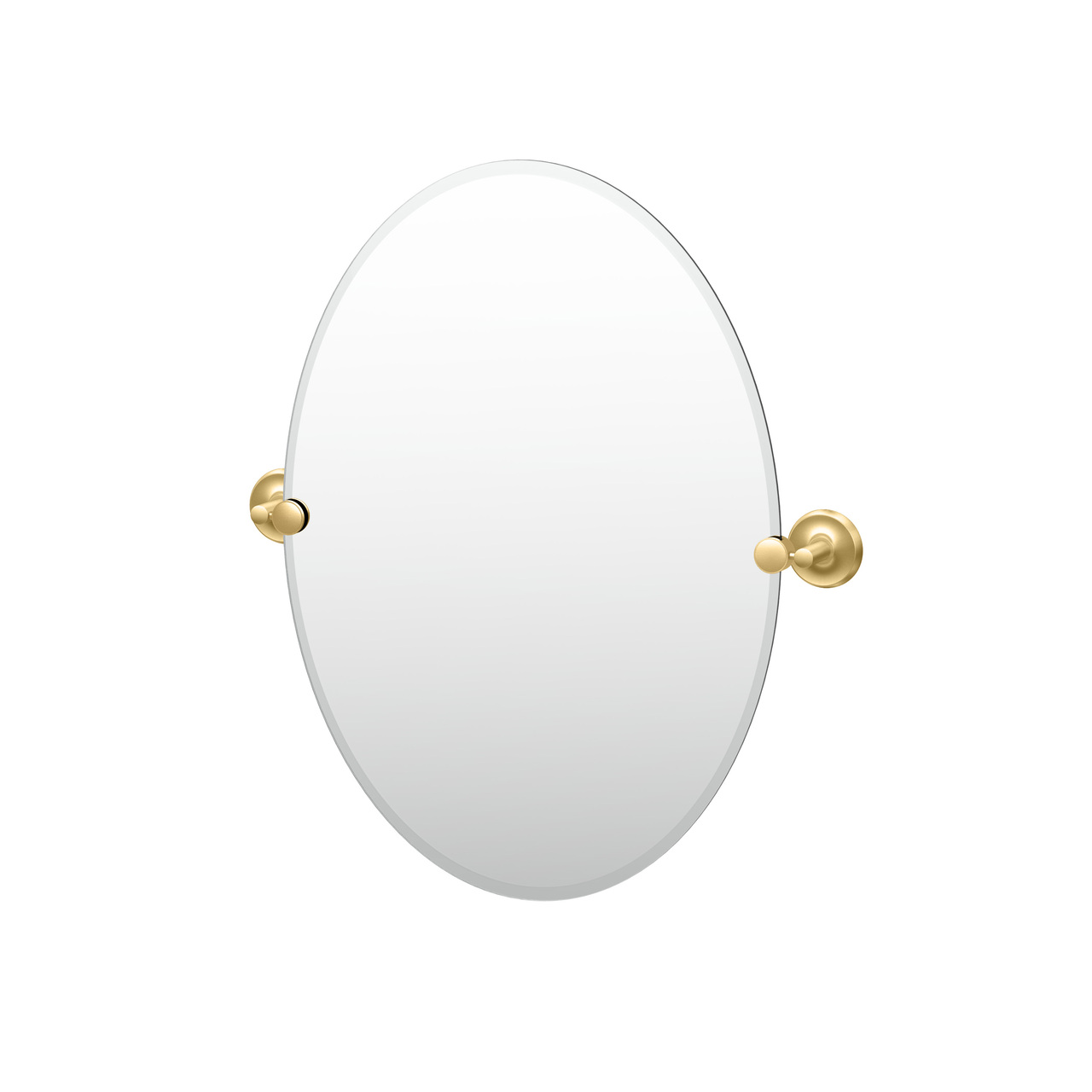 Designer II 19-1/2x26-1/2" Frameless Oval Mirror in Brass