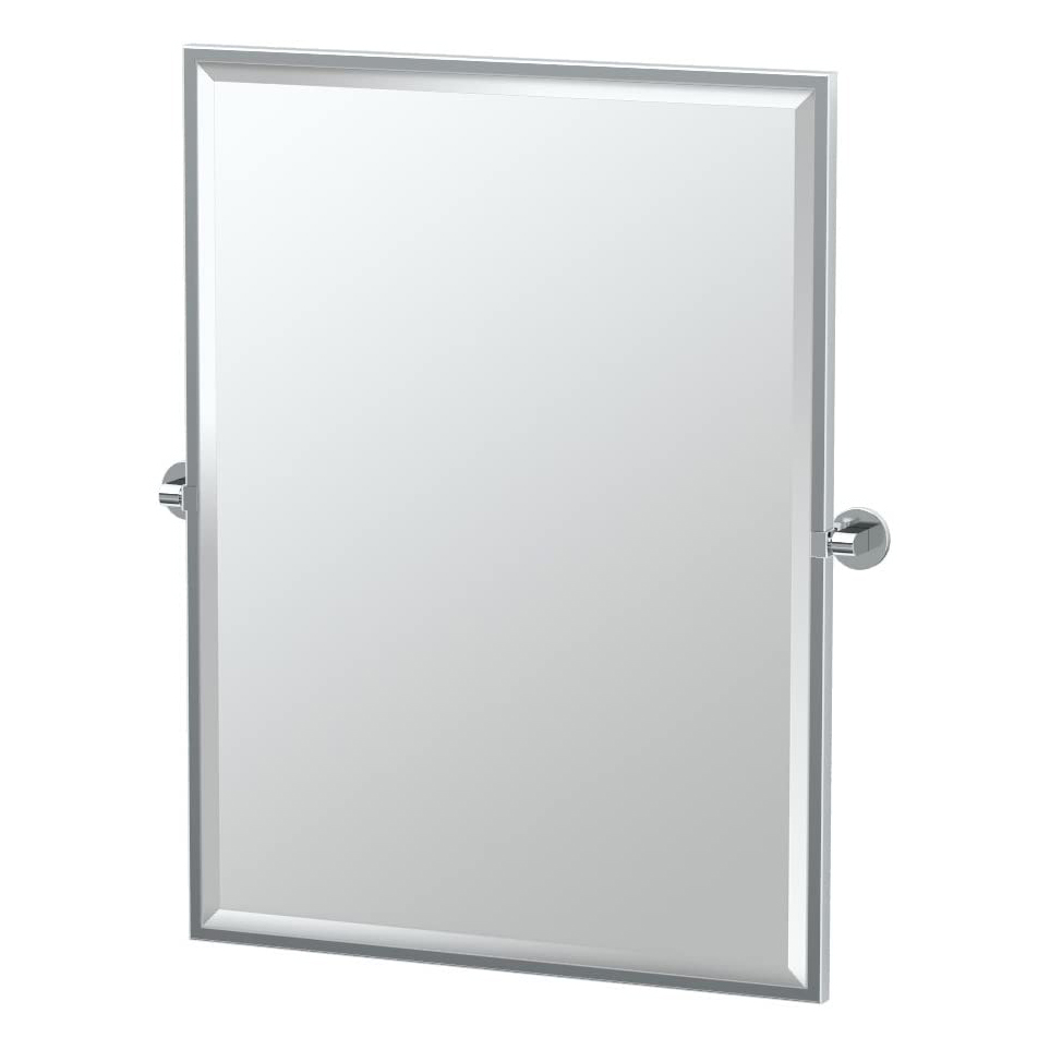 Zone 24-1/2x32-1/2" Pivot Framed Rectangle Mirror in Chrome