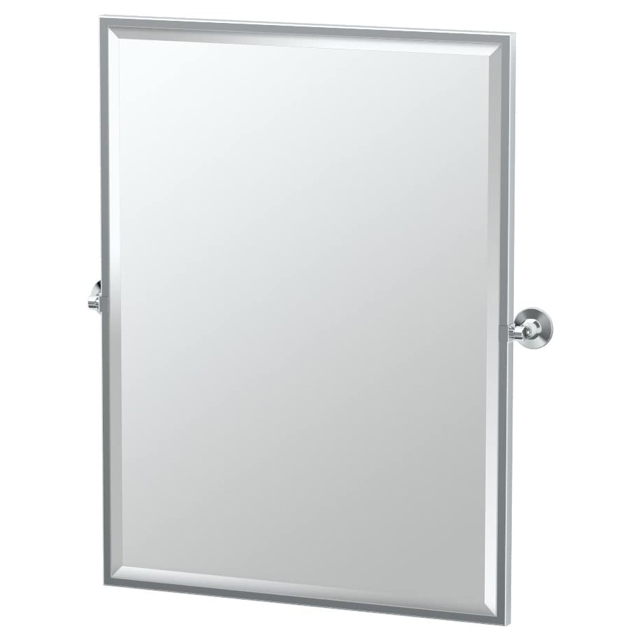 Max 24-1/2x32-1/2" Pivot Framed Rectangle Mirror in Chrome