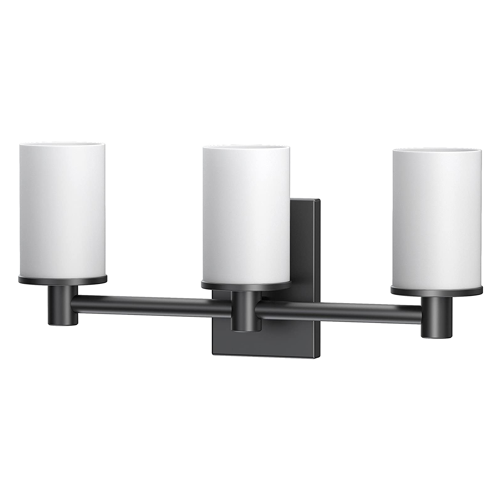 Modern Farmhouse Triple Light Sconce in Matte Black