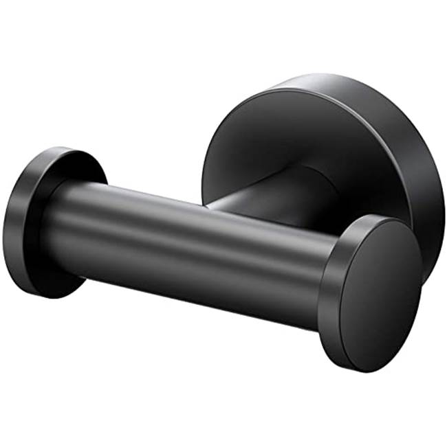 Glam Double Robe Hook in Matte Black