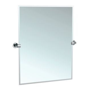 Zone 23-1/2x31-1/2" Tilt Frameless Rectangle Mirror, Chrome
