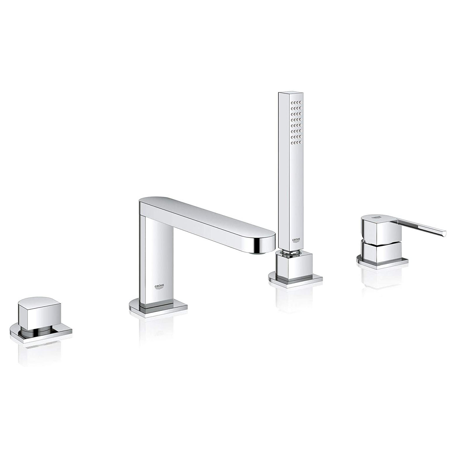 Plus Deck Mounted Tub Faucet Plus Hand Shower In StarLight Chrome