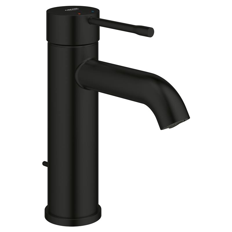 Essence 1-Hole S-Size Lav Faucet w/Drain in Matte Black, 1.2 gpm