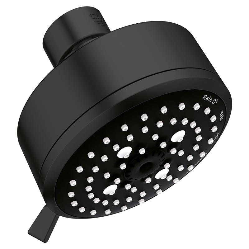 Tempesta Cosmopolitan 100 4" 4-Spray Showerhead in Matte Black, 1.75 gpm