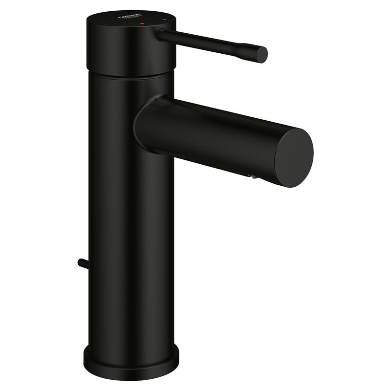 Essence 1-Hole S-Size Lav Faucet w/Drain in Matte Black, 1.2 gpm