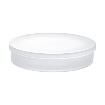 Atrio Glass Soap Dish Only in DaVinci Satin White