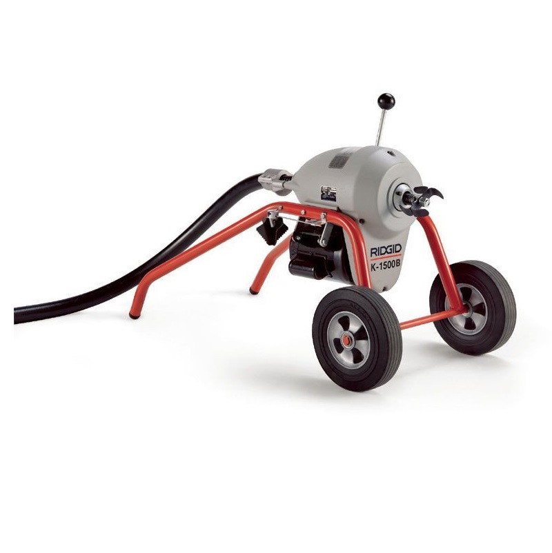 Drain Cleaning Machine Low-Profile with Rear Guide Hose, Tools & Accessories Model K-1500B 