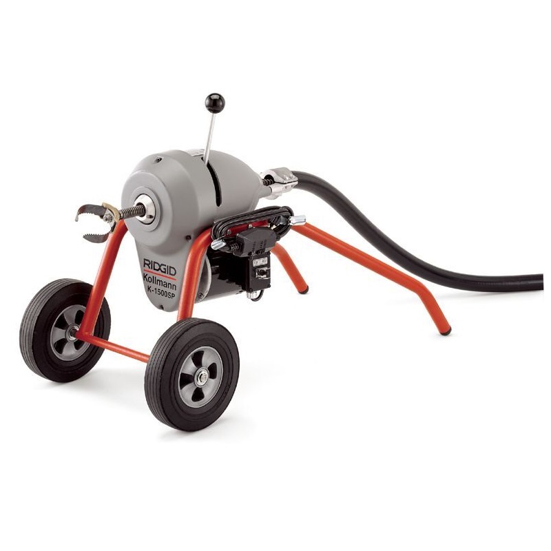Drain Cleaning Machine Low-Profile with Rear Guide Hose & Accessories Model K1500SP 