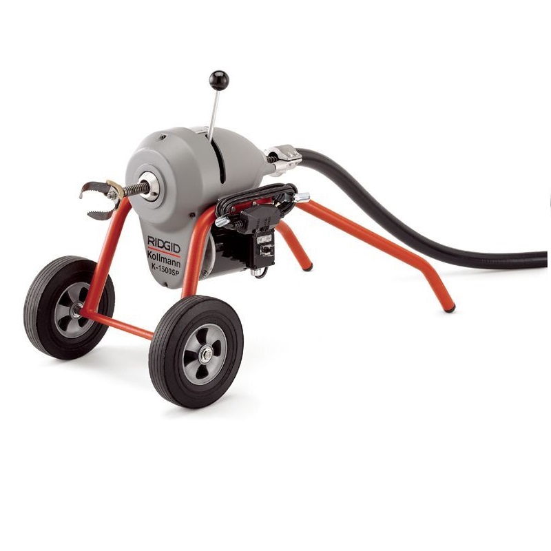 Drain Cleaning Machine Upright with Rear Guide Hose, Cable, Tools & Accessories Model K-1500SPA 