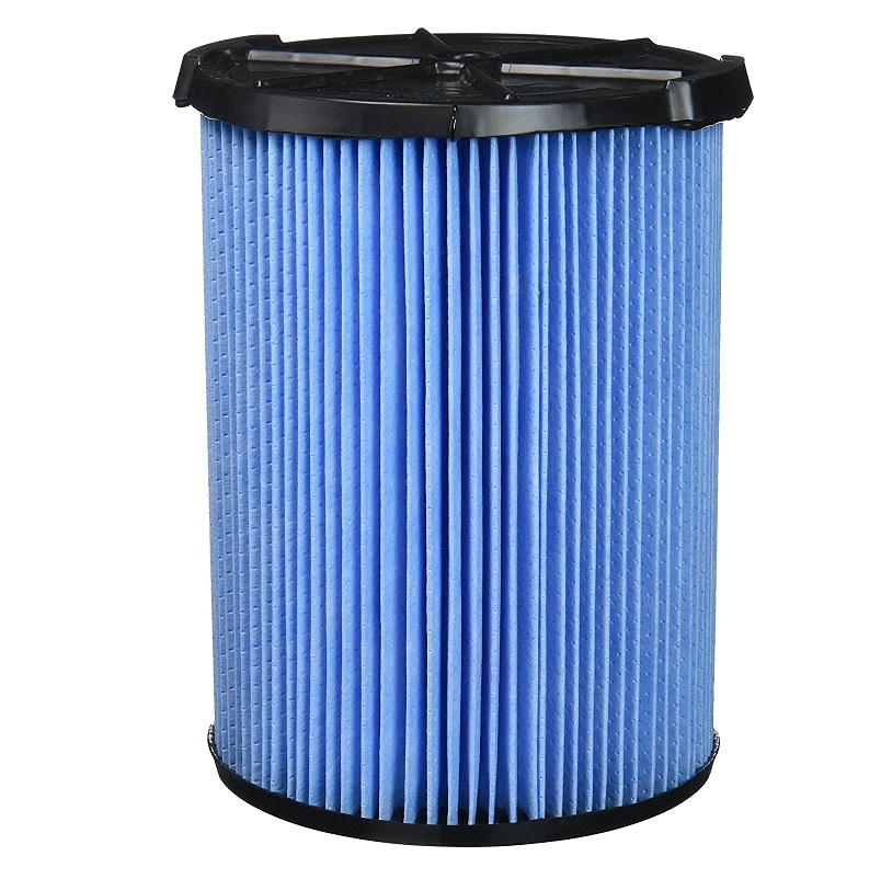 Fine Dust Filter 3-Layer Pleated Paper Blue for 5 to 20 Gallon Wet/Dry Vacuums Model VF5000 