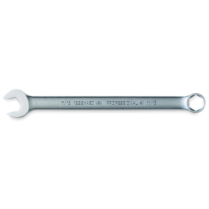 Combination Wrench 11/16" 6 Point Satin 