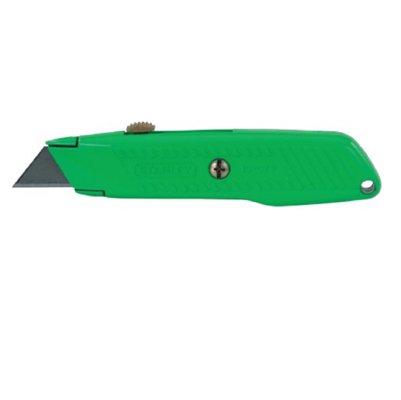 Retractable Blade Utility Knife Hi-Vis Green Metal 