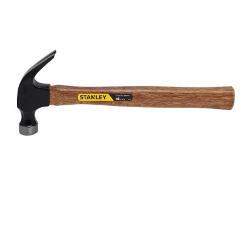 Curved Claw Nailing Hammer 16 Oz Wood Handle 