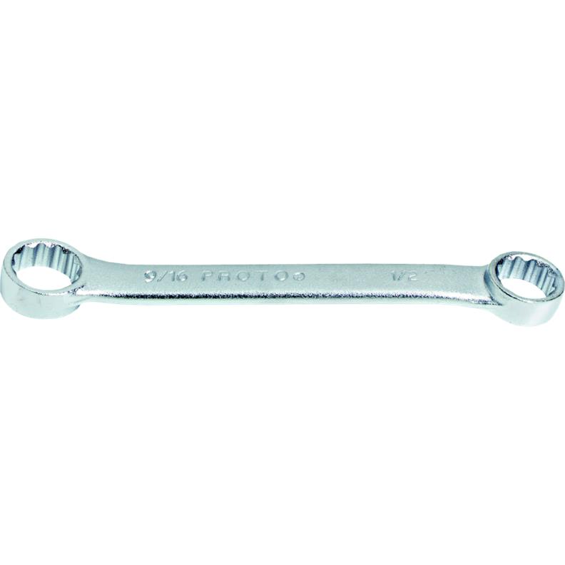Short Double Box Wrench 1/2"X9/16" 12 Point Satin 