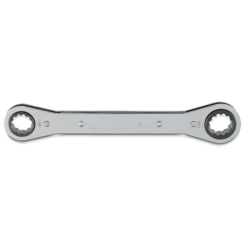 Double Box Wrench 5/8"X11/16" Ratcheting 12 Point Full Polish 