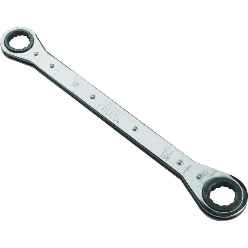 Double Box Wrench 13/16"X15/16" Ratcheting 12 Point Full Polish 