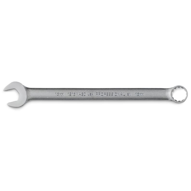 Combination Wrench 16mm 12 Point Metric Satin 