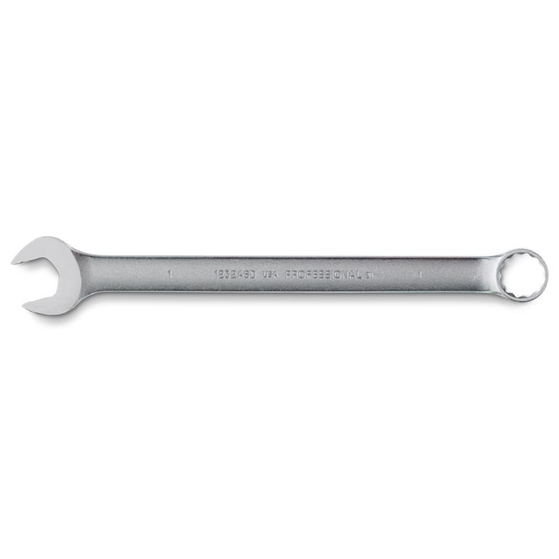 Combination Wrench 1" 12 Point Satin