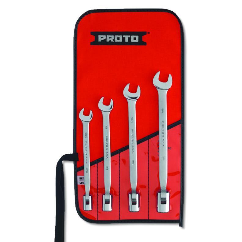 Flex-Head Wrench Set 4-Pc 12 Point Satin