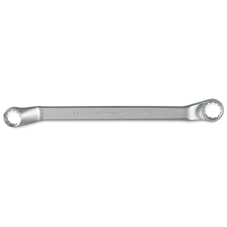 Double Box Wrench 5/8"X11/16" Deep Offset 12 Point Satin 