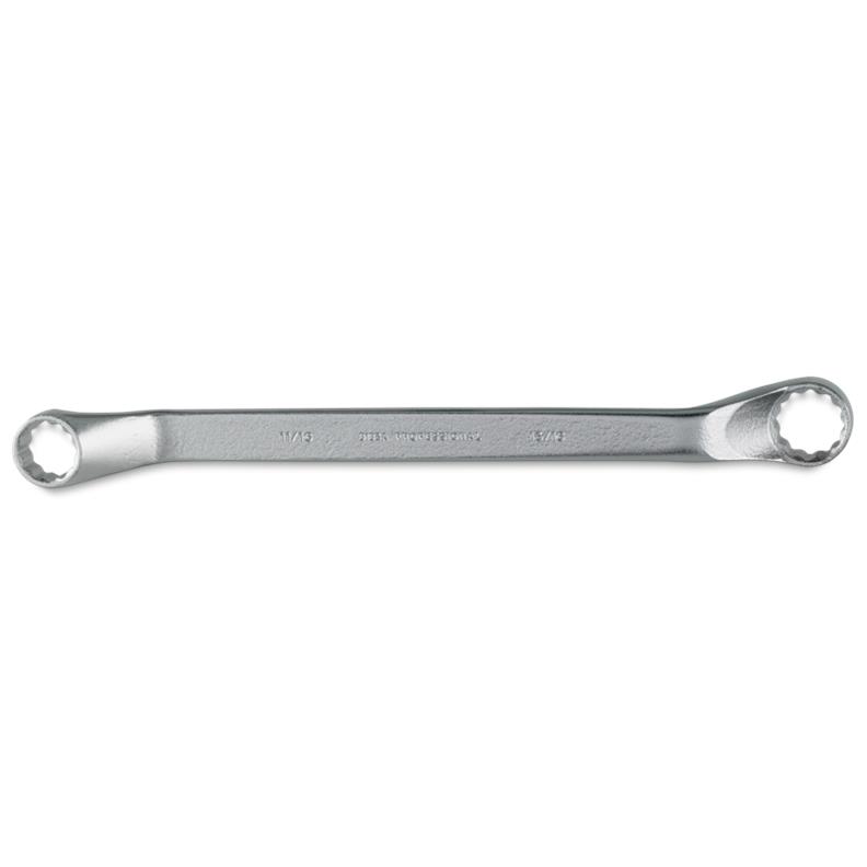 Double Box Wrench 11/16"X13/16" Deep Offset 12 Point Satin 
