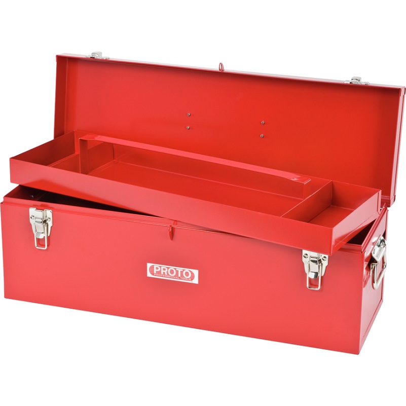 TOOL BOX 1615 CU IN CAP W/TRAY J9975-NA 20X8-1/2X9-1/2" RED