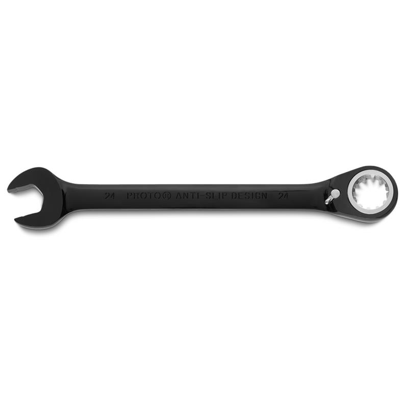 Combination Wrench 7/32" Reversible Ratcheting Spline Black Chrome