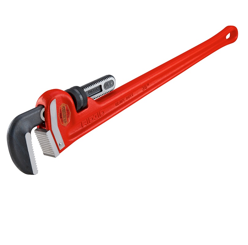Heavy-Duty Straight Pipe Wrench 36" 5" Pipe Capacity Model 36 