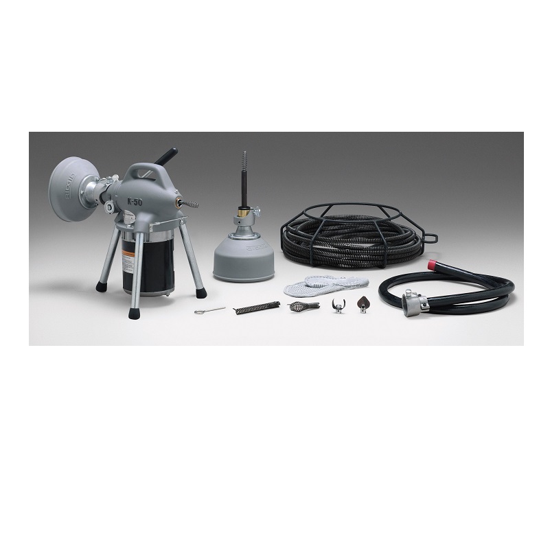 Drain Cleaning Machine with 2 Adapters & Cable Kit Model K-50-8 