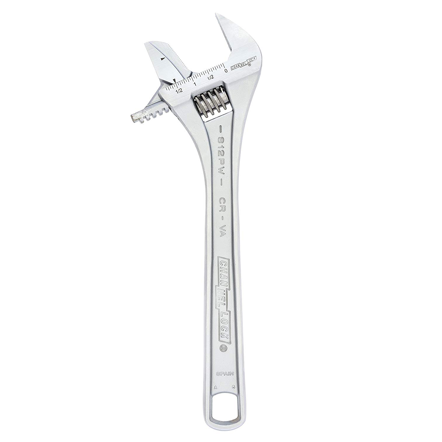 12" Reversible Jaw, Extra Wide Adjustable Wrench