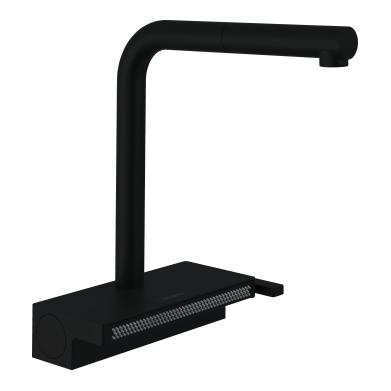 Aquno Select 1 Hole Pull-Out Kitchen Faucet in Matte Black