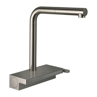 Aquno Select 1 Hole Pull-Out Kitchen Faucet in Steel Optic