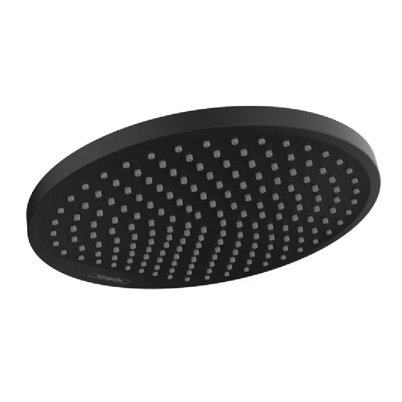 Crometta S 240 1-Jet Showerhead in Matte Black, 2.5 gpm