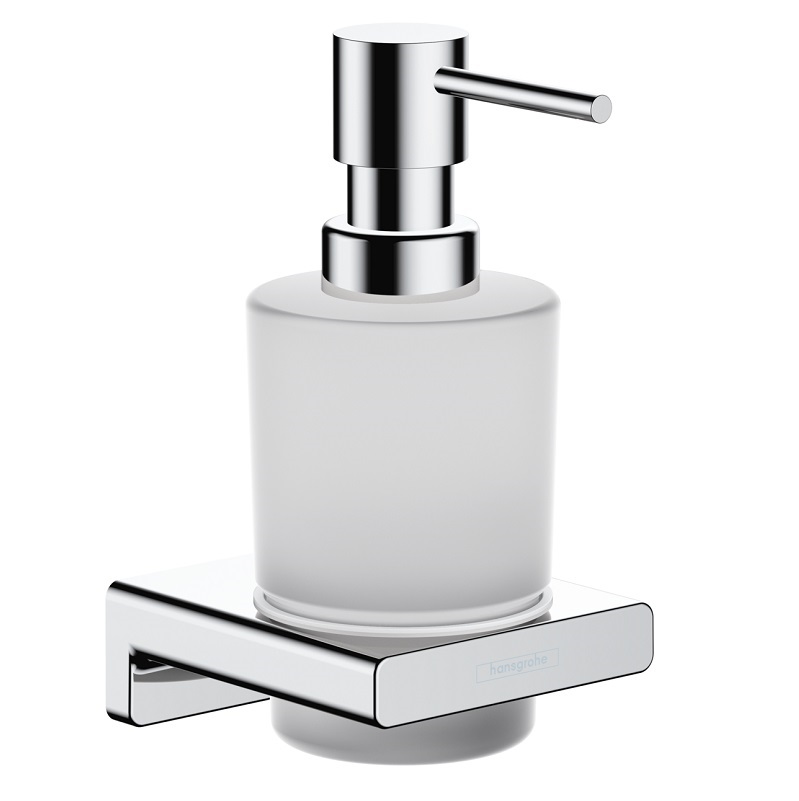 AddStoris Liquid Soap Dispenser w/Holder in Chrome