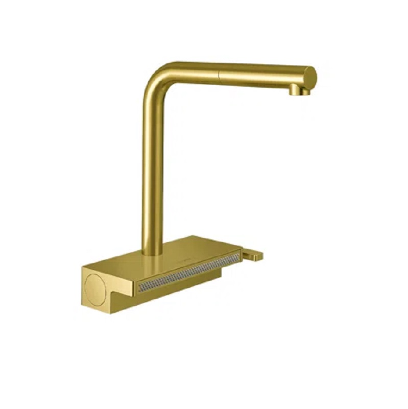 Aquno Select Pull-Out Kitchen Faucet w/sBox in Brushed Gold Optic, 1.75 gpm