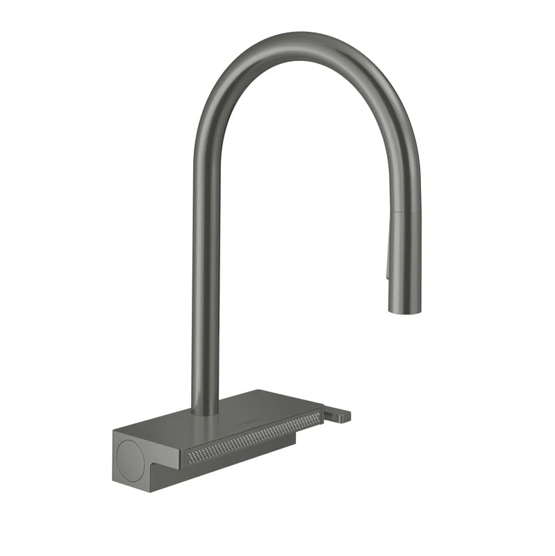 Aquno Select Kitchen Faucet In Brushd Black Chrome