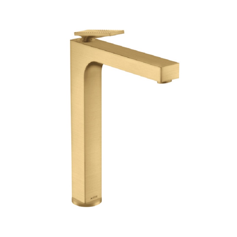 Axor Citterio 280 Rhombic Lav Faucet in Brushed Gold, 1.2 gpm