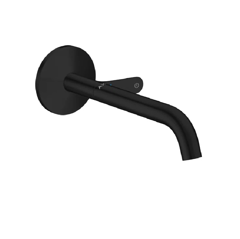 Axor One Wall Mount Lav Faucet in Matte Black, 1.2 gpm