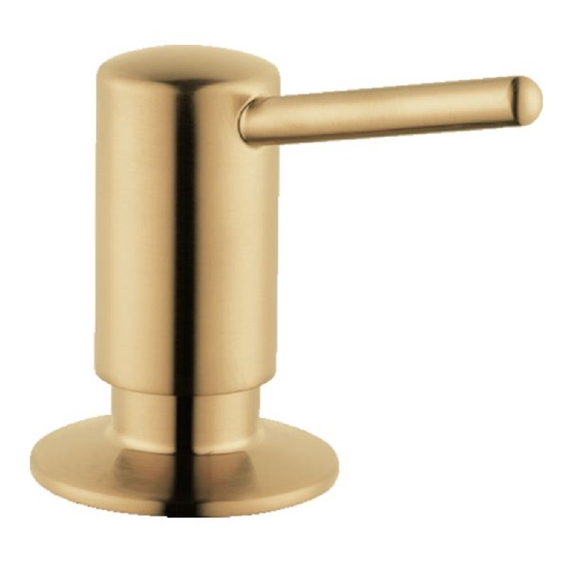 Contemporary Soap Dispenser in Brushed Gold Optic