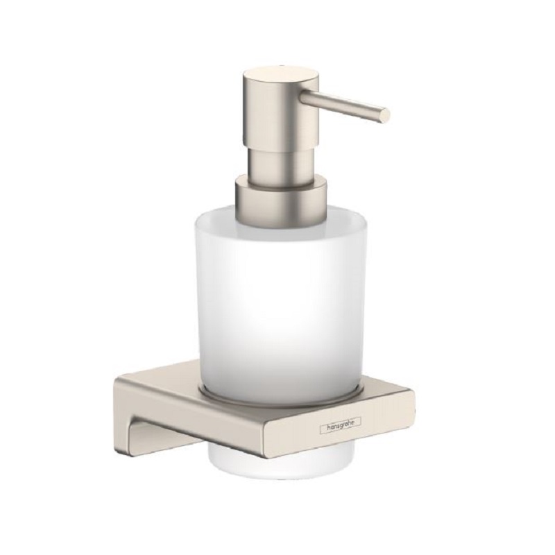 AddStoris Liquid Soap Dispenser w/Holder in Brushed Nickel