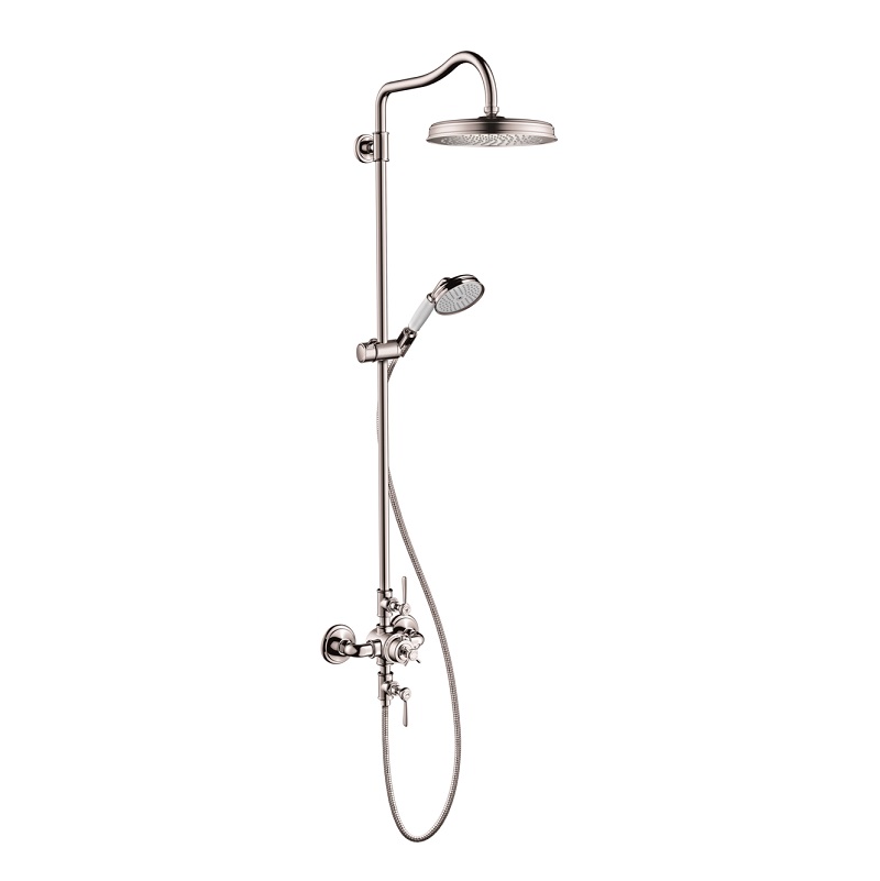 Axor Montreux Showerpipe 240 1-Jet in Polished Nickel, 1.8 gpm