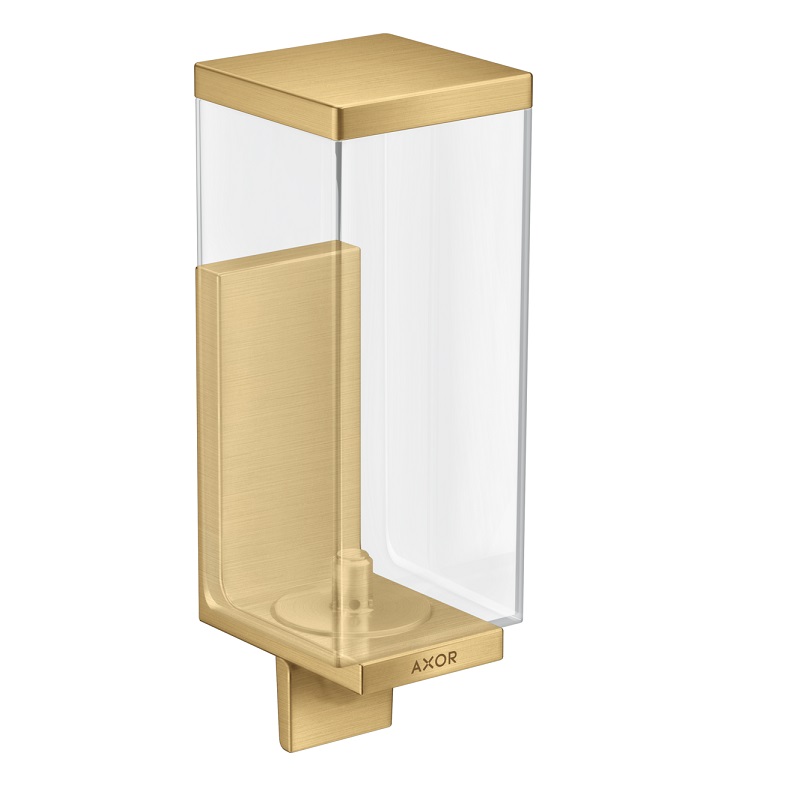 AXOR Universal Rectangular Soap Dispenser in Brushed Gold Optic