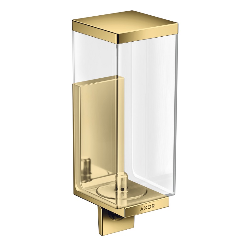 AXOR Universal Rectangular Soap Dispenser in Polished Gold Optic